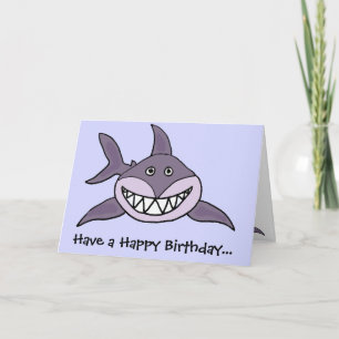 Tarjeta Grinning Gray Shark Personalizado