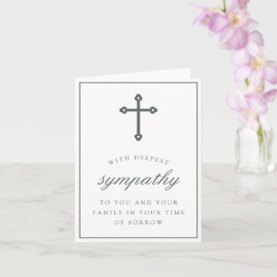 Tarjeta Gris Cross Elegences Sympathy