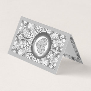 Tarjeta Gris de encaje cerámico