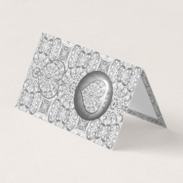 Tarjeta Gris de encaje cerámico