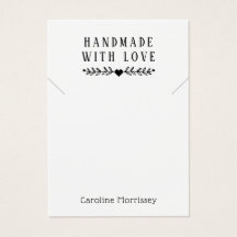 Tarjeta gris de exhibición de joyas de collar simp