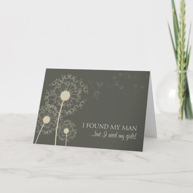 Tarjeta gris de las damas de honor (Anverso)