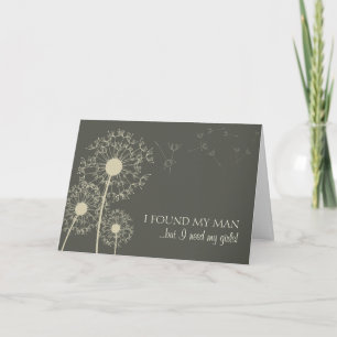 Tarjeta gris de las damas de honor