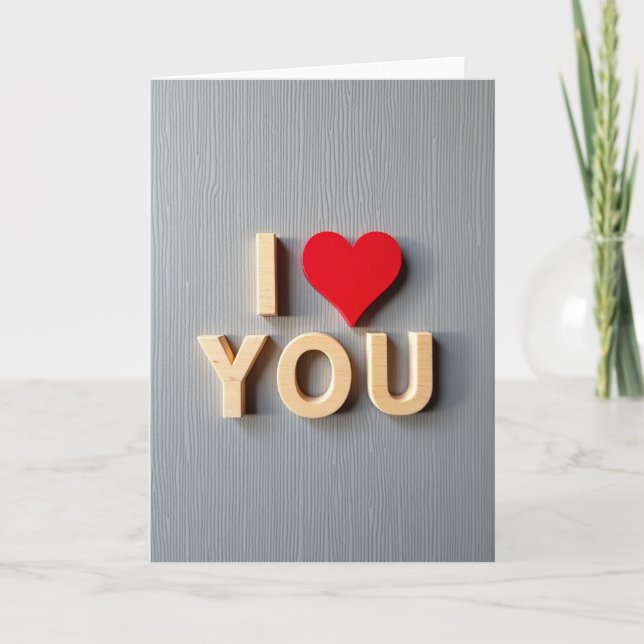 Tarjeta Gris de San Valentín de Amor (Anverso)