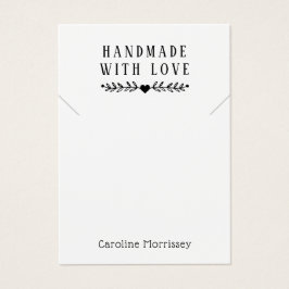 Tarjeta gris de visualización simple de collar de 