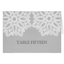 Tarjeta Gris Elegant Lace Table Number