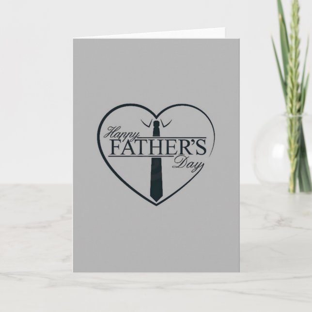 Tarjeta Gris elegante del día de padres (Anverso)