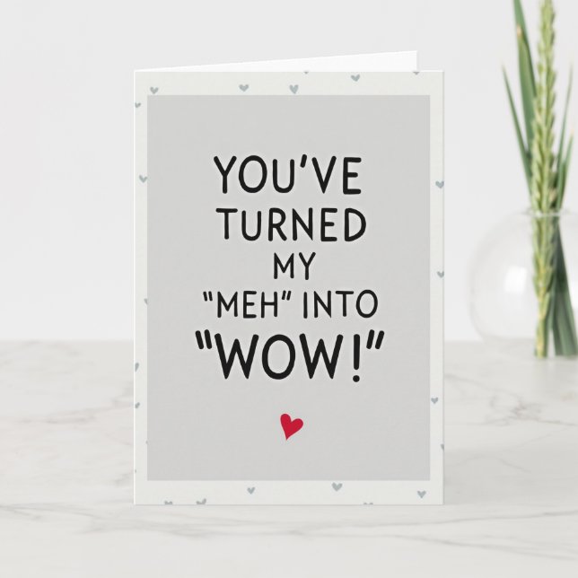 Tarjeta Gris que Hace que la Vida sea Wow (Anverso)