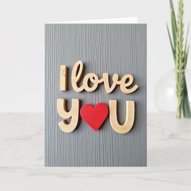Tarjeta Gris Te Amo (Anverso)