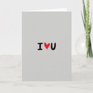 Tarjeta Gris Te Amo Corazón