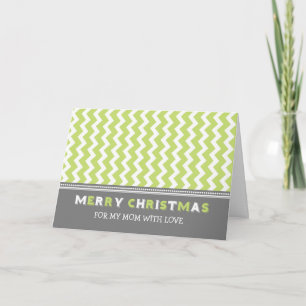 Tarjeta gris verde de las Felices Navidad de la
