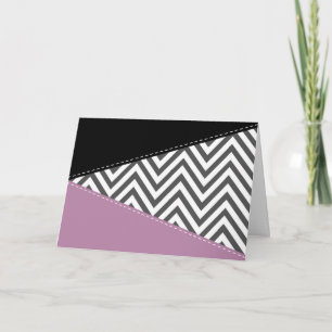Tarjeta Gris Zigzag, Gris Chevron, Zigzag Pattern, Púrpura