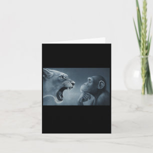 Tarjeta Grito De León En Mono, Mono Y Mono De León