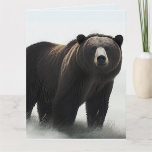 Tarjeta GRIZZLY BEAR ART BIG BIRTHDAY Card