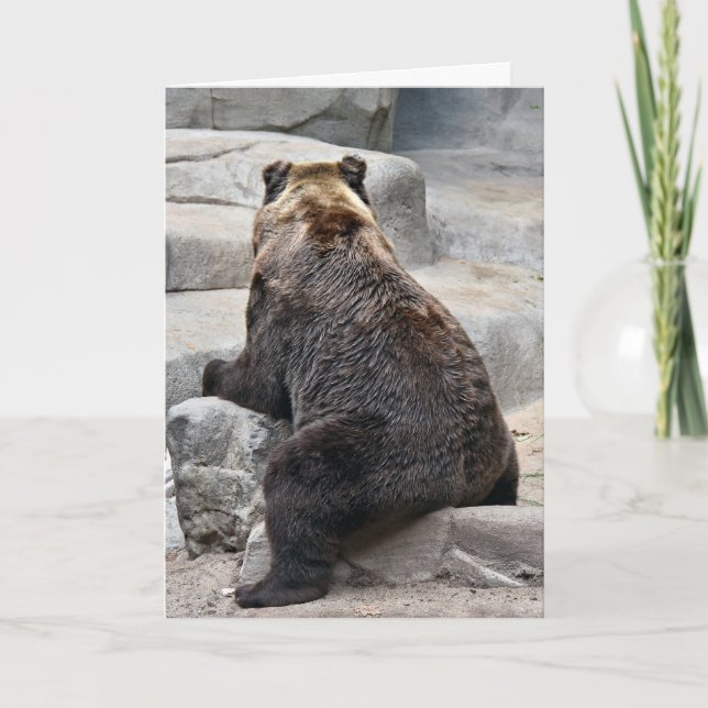 Tarjeta Grizzly Birthday Bear (Anverso)