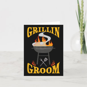 Tarjeta Groom Bbq Grill Smoker Y Chef De Barbacoa