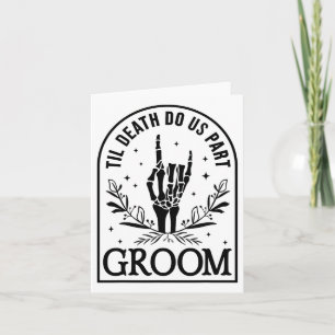 Tarjeta Groom Bride Engagement Boda Halloween Parejas Mamá