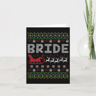 Tarjeta Groom Bride Navidades Xmas Pareja Feo Gi