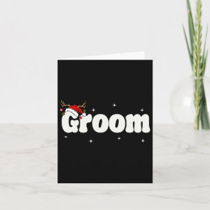 Tarjeta Groom Bride Santa Parejas Navidades Ropa de Navida