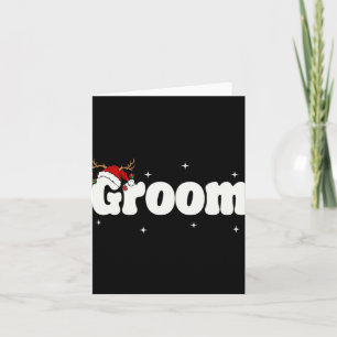Tarjeta Groom Bride Santa Parejas Navidades Ropa de Navida
