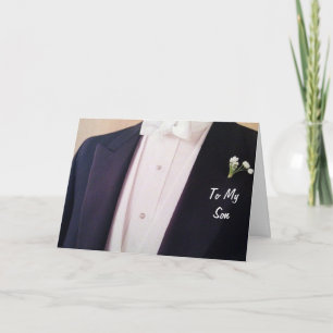 TARJETA GROOM EN SU TUX-SON EN TU DÍA DE BODA