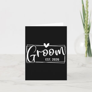 Tarjeta Groom Est. 2026: Esposo recién casado Boda Engag