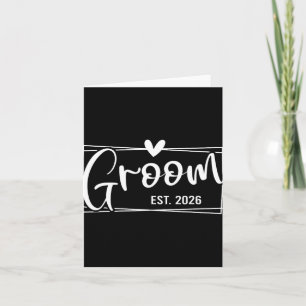 Tarjeta Groom Est. 2026: Esposo recién casado Boda Engag