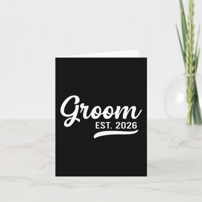 Tarjeta Groom Est 2026 Just Married Honeymoon Wedding Groo (Anverso)
