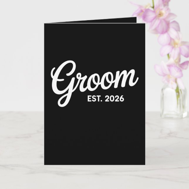 Tarjeta Groom Est 2026 Matching Getting Ready Wedding (Orquídea)
