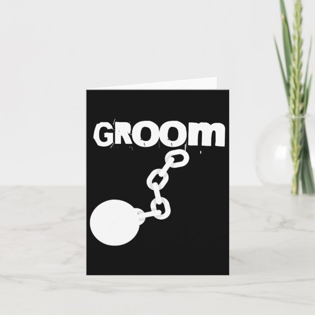 Tarjeta Groom Funny Boda Stag Fiesta Bachelor (Anverso)