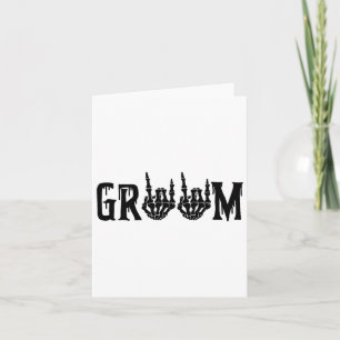 Tarjeta Groom Skeleton Hand Bride Boda Bachel