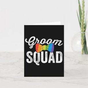 Tarjeta Groom Squad Shirt Lgbt Orgullo Gay Bacheler Boda