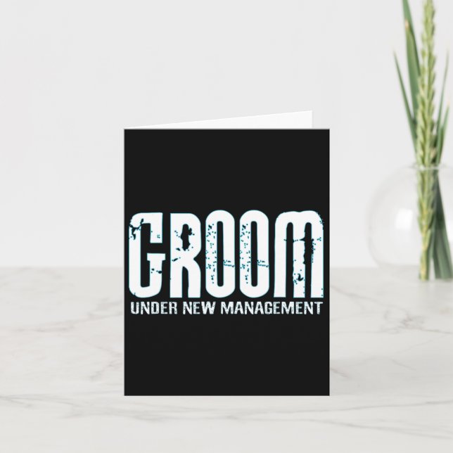 Tarjeta Groom Under New Management Funny Groom-to-be (Anverso)
