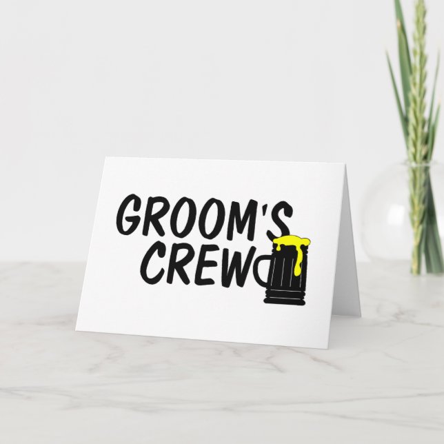 Tarjeta Grooms Crew (Anverso)