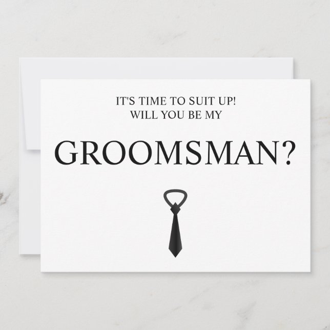 Tarjeta Groomsman de descarga digital, Groomsmen y (Anverso)