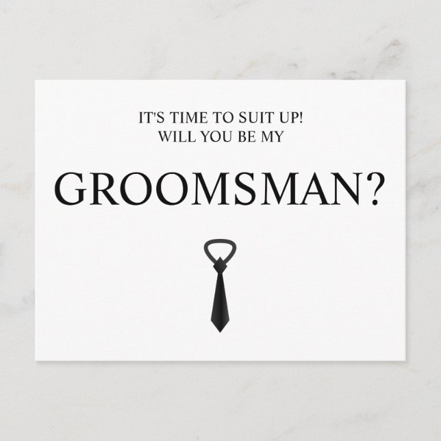 Tarjeta Groomsman, Groomsmen y mejor propuesta de  (Anverso)
