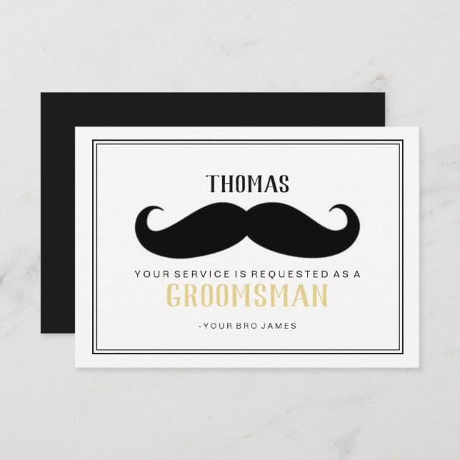 Tarjeta Groomsman - Su dolor de cabeza (Anverso / Reverso)