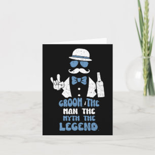 Tarjeta Groomsmen Groom. El Hombre. El Mito. La leyenda. -
