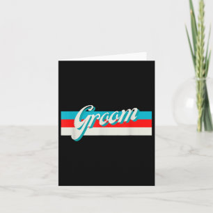 Tarjeta Groomsmen retro a rayas Boda brid