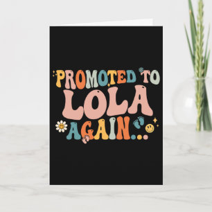 Tarjeta Groovy Ascendido a Lola de nuevo Día del Padre