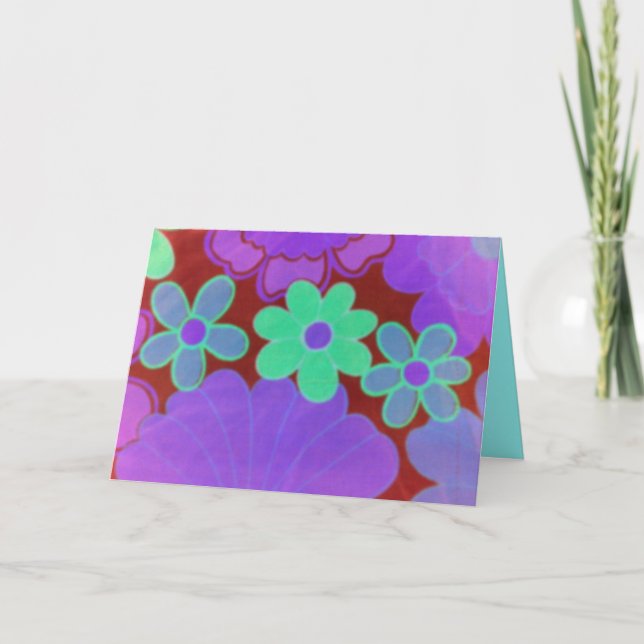 Tarjeta Groovy Birthday Greeting Card-Retro (Anverso)