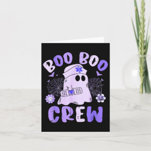 Tarjeta Groovy Boo Boo Crew Enfermera Divertido Fantasma M