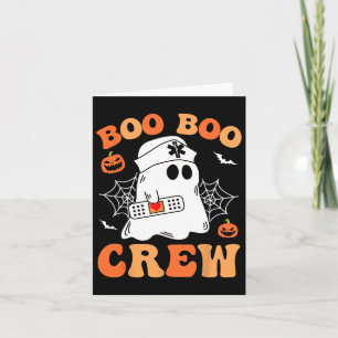 Tarjeta Groovy Boo Boo Crew Enfermera Divertido Fantasma M