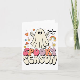 Tarjeta Groovy Boo Ghost Tocante disfraces de Halloween Me