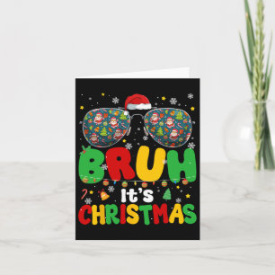 Tarjeta Groovy Bruh sus Navidades Navidad Papá Noel