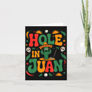 Tarjeta Groovy cinco de mayo hoyo en juan golfista golf 5 