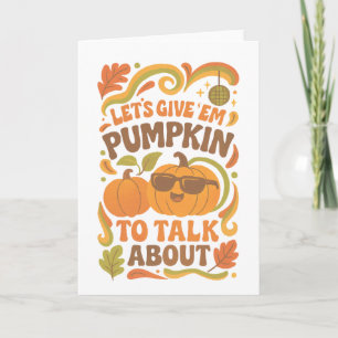 Tarjeta Groovy Démosles Calabaza para hablar