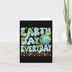 Tarjeta Groovy Día de la Tierra 2025 Todos los Días Para H