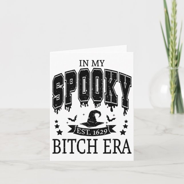 Tarjeta Groovy En Mi Era De Escrúpulos Halloween (Anverso)