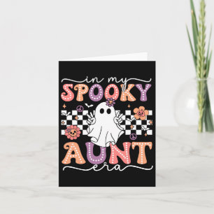 Tarjeta Groovy En Mi Fantasma Tía Era Retro Tía Halloween